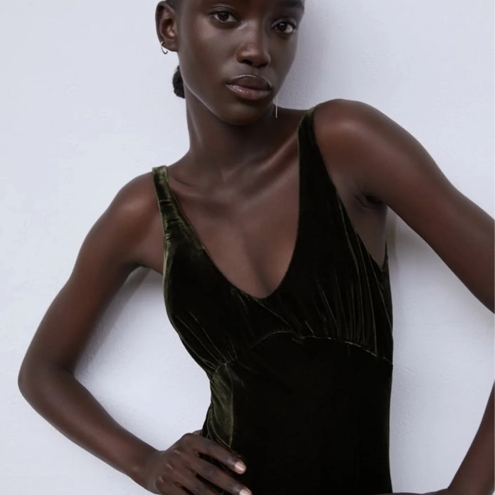 Zara velvet lingerie Style dress